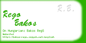 rego bakos business card