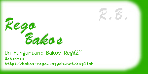 rego bakos business card